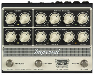 Frontansicht des Tone King Imperial Preamp-Pedals.