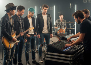 Band beim Soundcheck