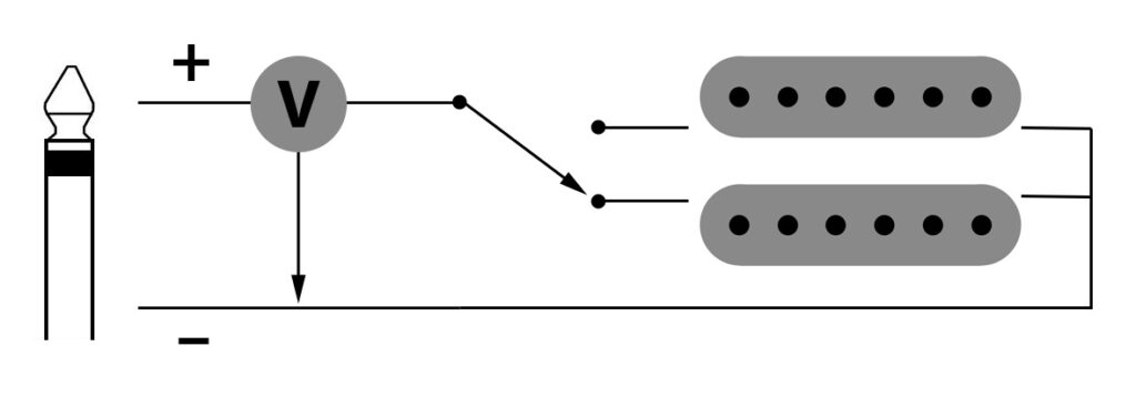 E-Gitarrenschaltung mit Master Volume.