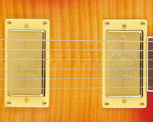 Ibanez Iceman IC420FM Cherry Sunburst Super 80 Humbucker Nahaufnahme der Super 80 Tonabnehmer der Ibanez Iceman IC420FM Cherry Sunburst