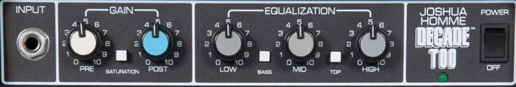 Frontpanel des Peavey Josh Homme Decade Too Combo zur Ansicht der Regler