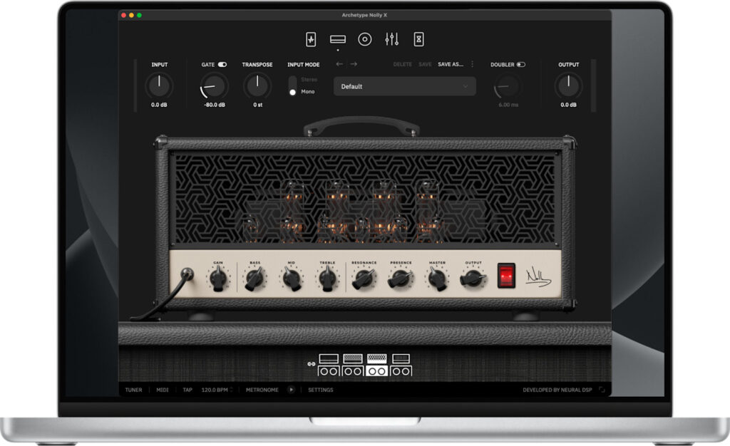 Neural DSP Archetype Nolly X Plugin Screenshot aus der Neural DSP Archetype Nolly X Plugin Software