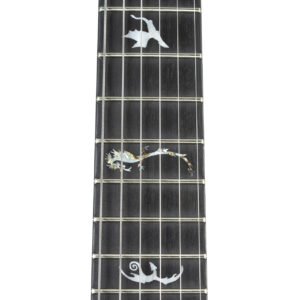 Nahaufnahme des Griffbretts der PRS Chleo Limited Edition Charcoal Purple Burst 