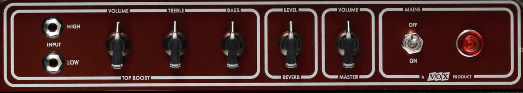 Top-Panel des Vox AC10 Hand Wired Series Röhrenverstärkers 