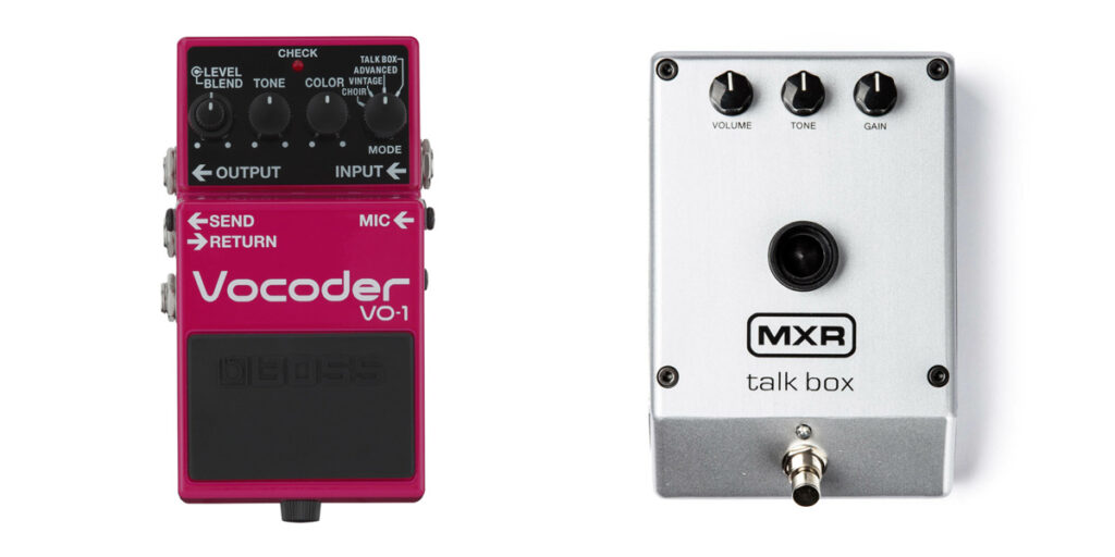Boss VO-1 Vocoder und MXR M222 Talkbox.