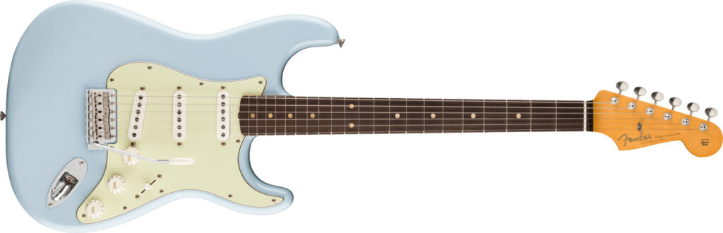 Fender Limited Edition Vintera II Road Worn '60s Stratocaster RW in Sonic Blue.