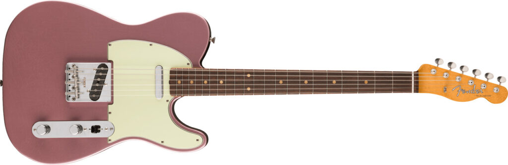 Fender Limited Edition Vintera II Road Worn '60s Telecaster RW in Burgundy Mist Metallic.