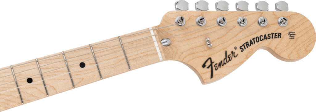 Kopfplatte einer Stratocaster der Siebzigerjahre.