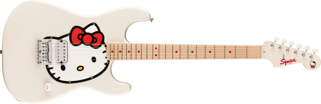 Squier Hello Kitty Stratocaster MN White E-Gitarre Squier Hello Kitty Stratocaster MN White