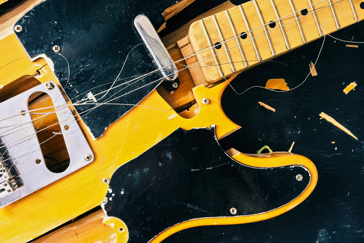 kaputte Telecaster E-Gitarre