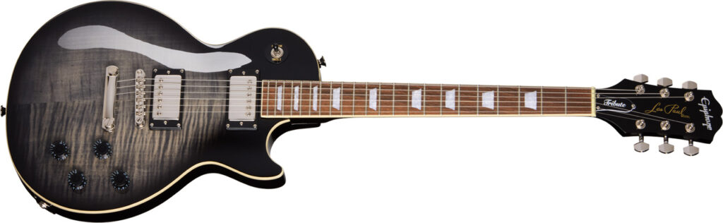 Epiphone Les Paul Tribute Plus Transparent Ebony Burst