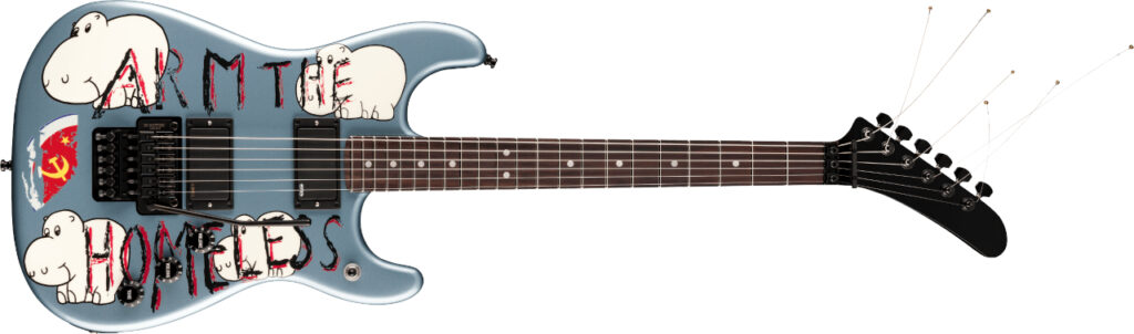 Fender Tom Morello "Arm the Homeless" RW Blue Ice Metallic E-Gitarre Fender Tom Morello "Arm the Homeless" RW Blue Ice Metallic