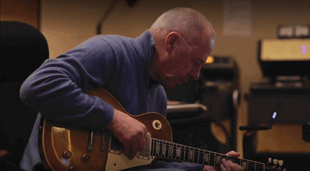 Mark Knopfler mit seiner Gibso Les Paul