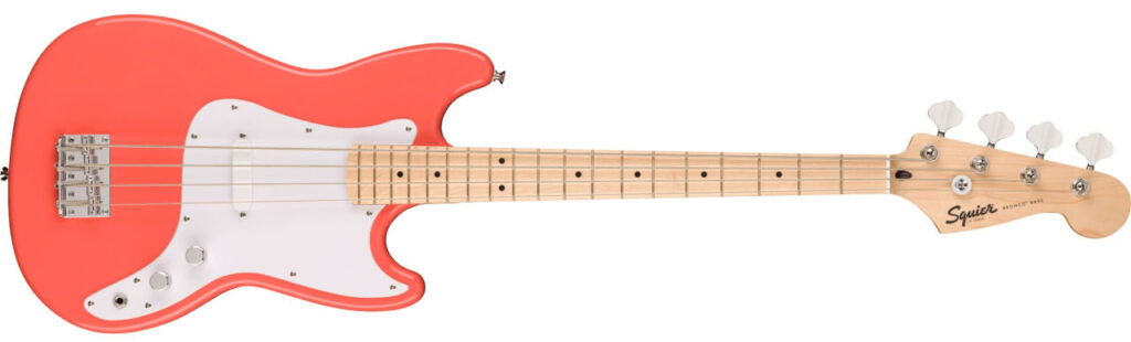 Squier Sonic Bronco E-Bass MN Tahitian Coral