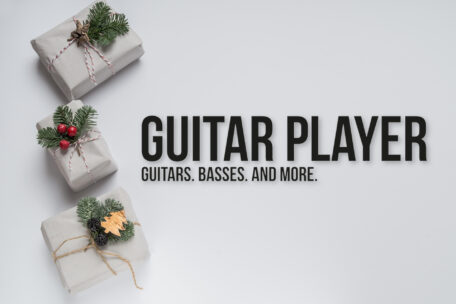 Weihnachtsbanner mit GUITAR PLAYER Logo