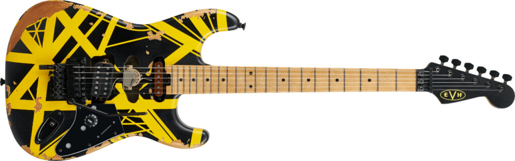 EVH Limited Edition Striped Frankenstein MN Aged Black and Yellow 