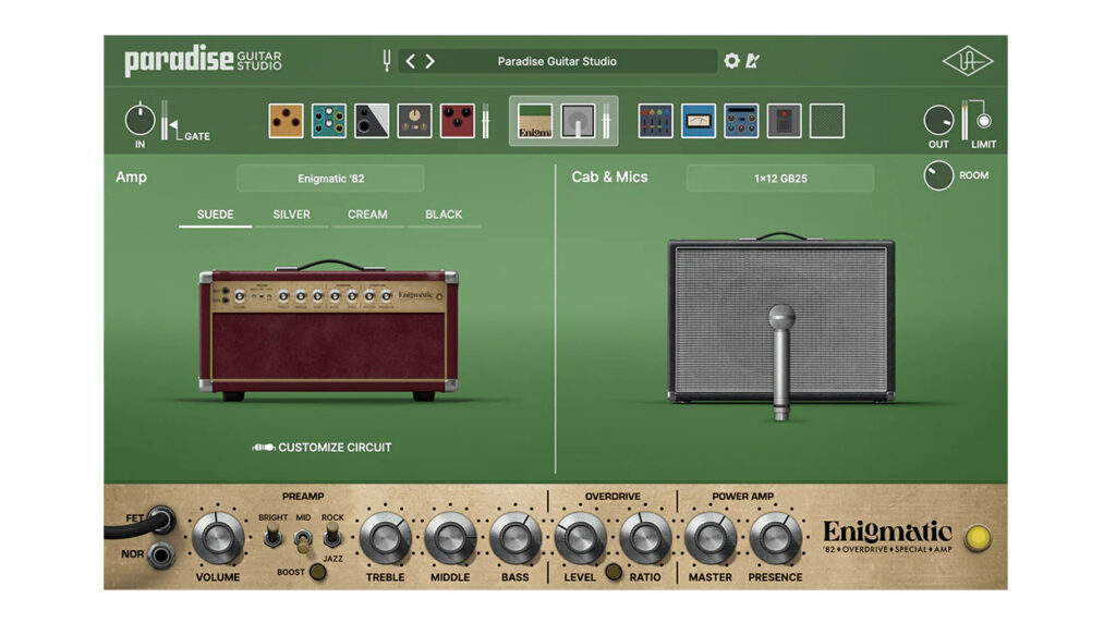 Universal Audio Paradise Guitar Studio Software Amp und Cabinet