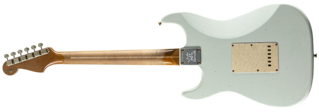 Fender Stratocaster Rückseite der Fender Limited Stratocaster 1954 Desert Tan.