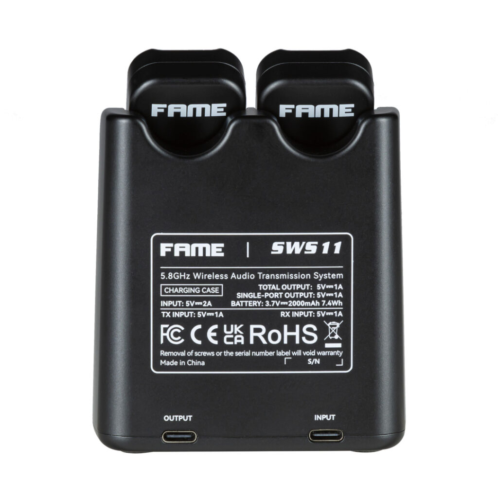 Fame M5 AeroCharge Wireless System von hinten.