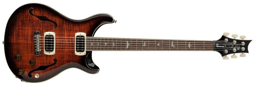 PRS SE Ed Sheeran Baritone Piezo Orange Tiger Smokeburst