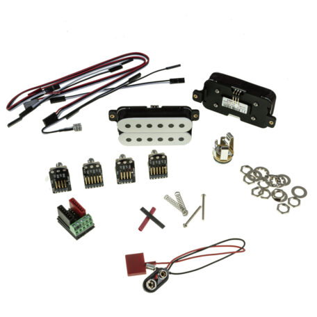 EMG JR "Daemonum" Set White mit Verbindungskabeln, Potis, Batteriezubehör.
