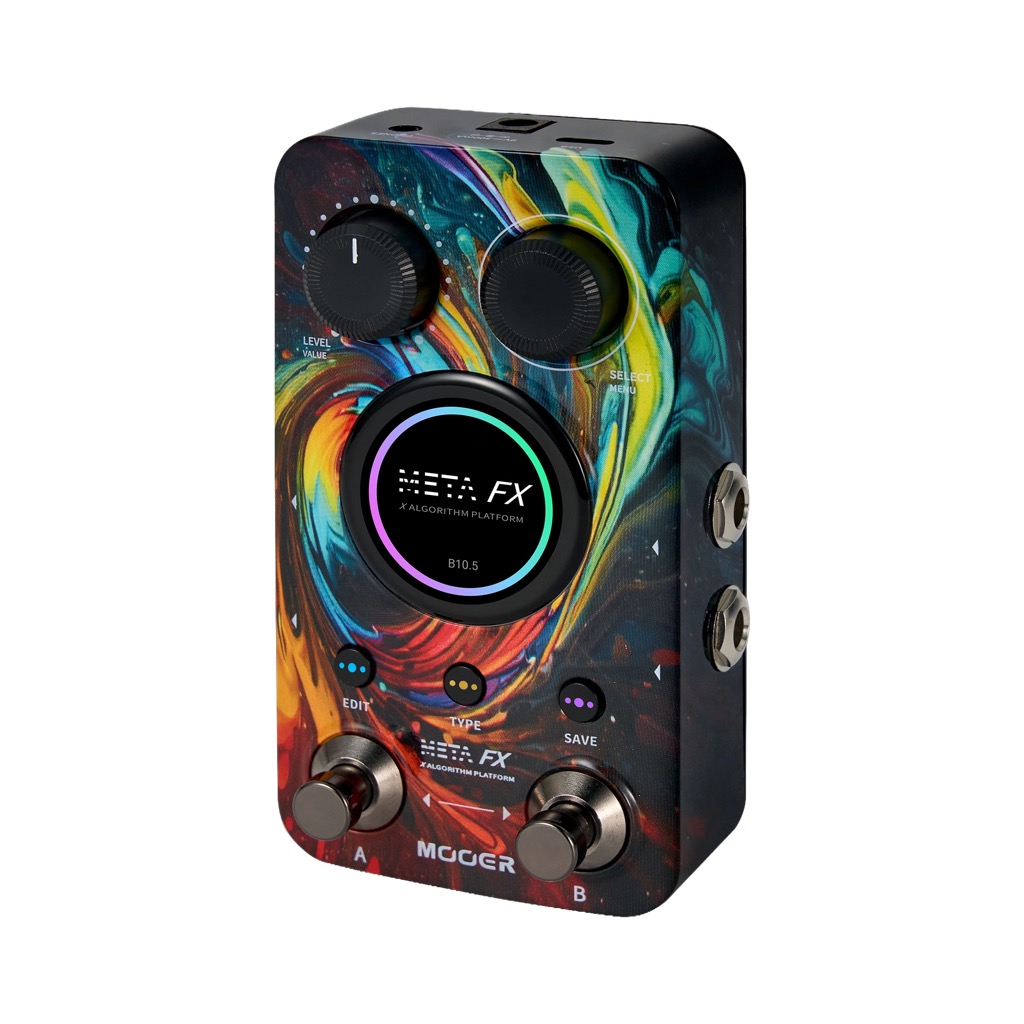 Zwei 6,3-mm-Klinkenbuchsen ermöglichen den Stereo-Betrieb des Meta FX und machen das Pedal auch für räumliche Delay-, Reverb- und Modulationseffekte interessant.